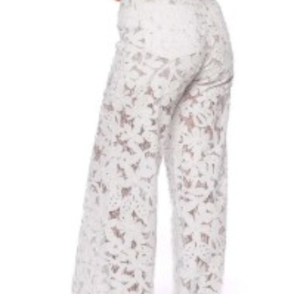 Cute booty Elegant White Lace Pants